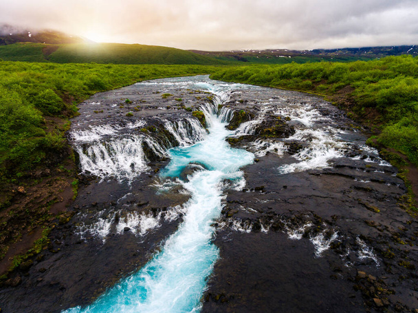Bruarfoss waterfall in Brekkuskogur, Iceland. - Photo, Image