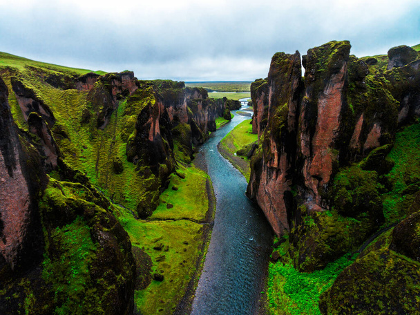 Unique landscape of Fjadrargljufur in Iceland. - Photo, Image