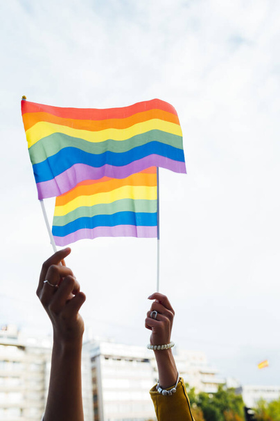 Gay παρέλαση υπερηφάνεια στην πόλη - Φωτογραφία, εικόνα