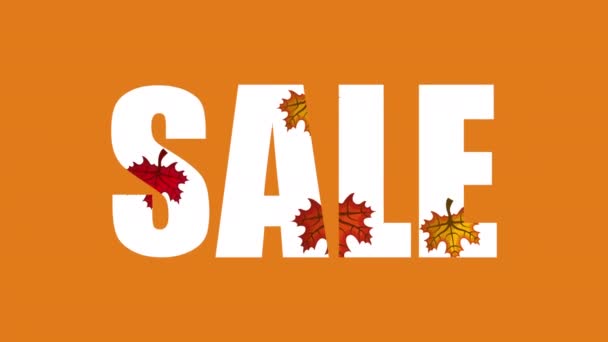 holiday thanksgiving sale with leafs autumn - Footage, Video