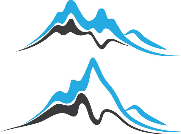 βουνά, με απότομες κορφές λογότυπο - Διάνυσμα, εικόνα