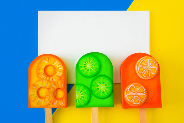 Fun colorful popsicle background - Фото, зображення