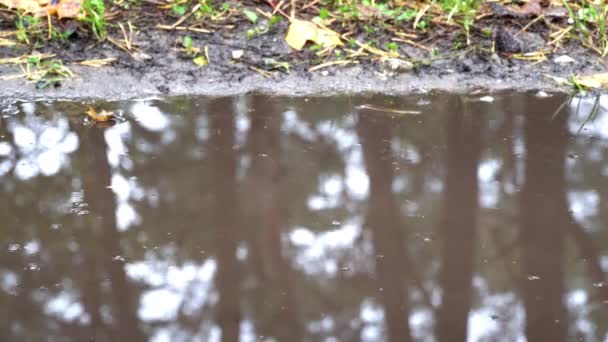 cycling in a muddy puddle in 4K - Footage, Video