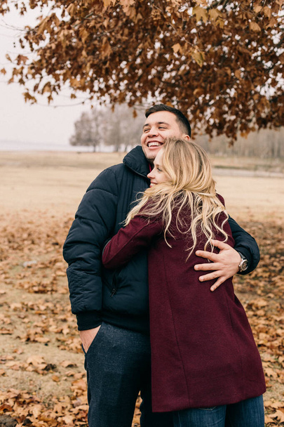 couple hugs in nature - Photo, image