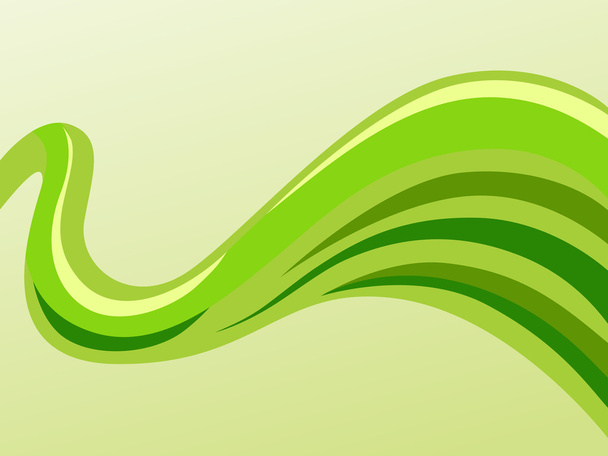 Vector green waves background - Vecteur, image