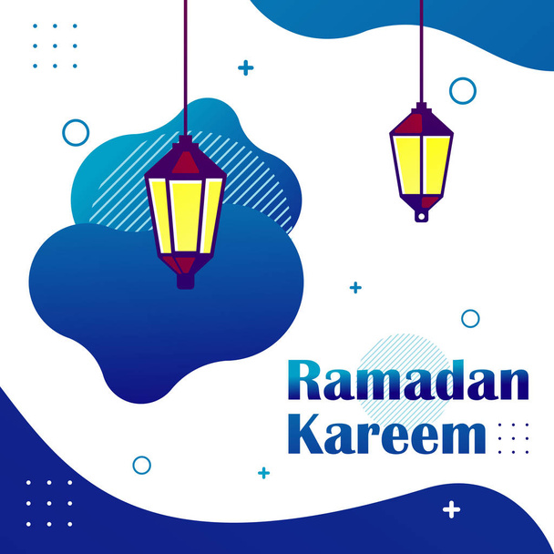 Nowoczesny projekt tła Ramadan Kareem - Wektor, obraz