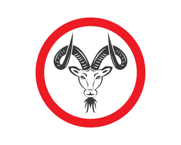 Goat head icon and symbol vector illustration - Vector, Image
