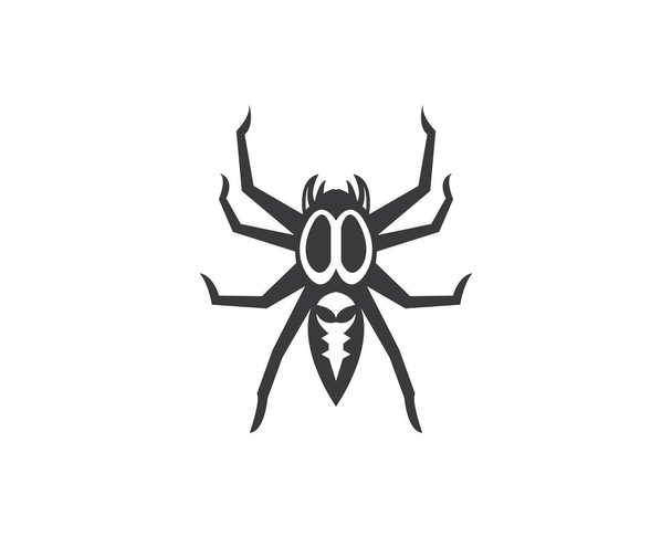 Spinnensymbol und Symbolvektorillustration - Vektor, Bild