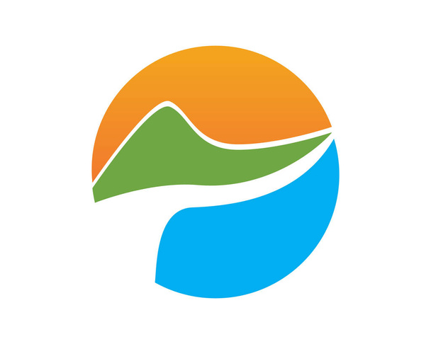Yüksek Dağ simgesi Logo İş Şablonu Vektörü - Vektör, Görsel