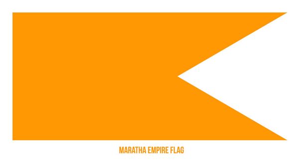 Maratha Empire (1674-1818) Flag Waving Vector on White Background (en inglés). Bandera histórica india
 - Vector, Imagen
