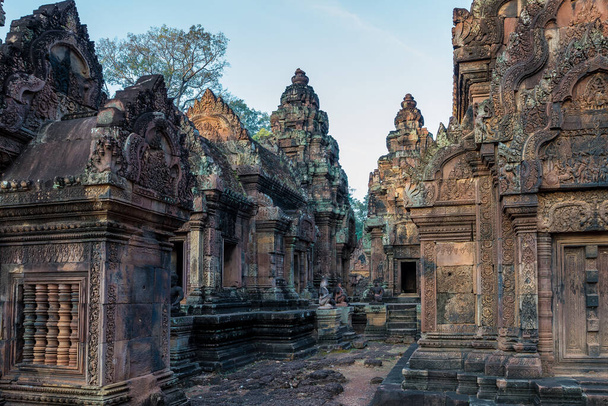 Banteay Srei is a Hindu temple dedicated to Shiva in Angkor, Cambodia - Photo, Image