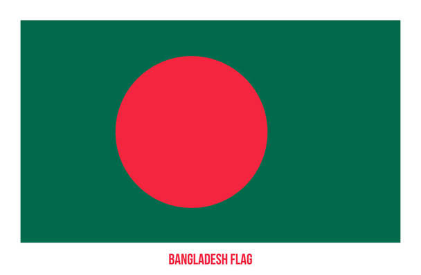 Bangladesh Flag Vector Illustration on White Background Банглад - Вектор, зображення
