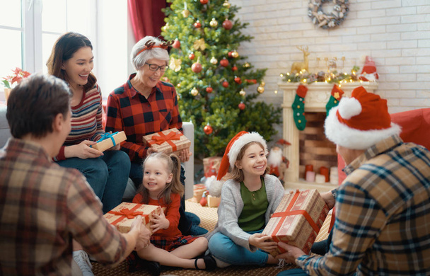 Rodina slaví Vánoce - Fotografie, Obrázek