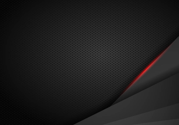 abstract metallic black Red frame sport design concept innovatio - Vektör, Görsel