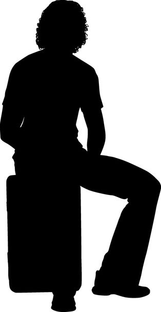Silhouette man - Vector, Image