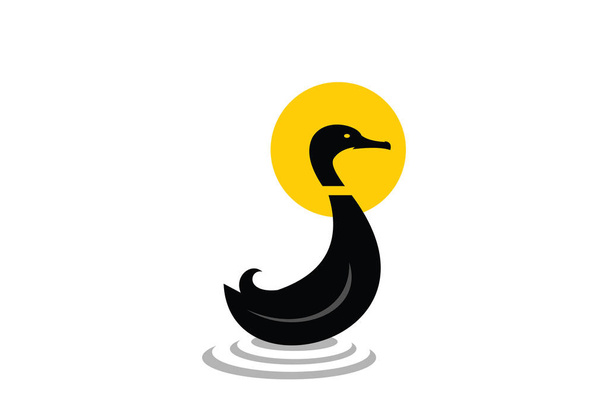 logotipo do rei pato, ícones de pato inteligente para empresa de branding
 - Vetor, Imagem