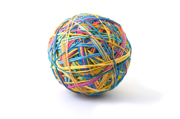 Isolated rubber band ball - Photo, Image