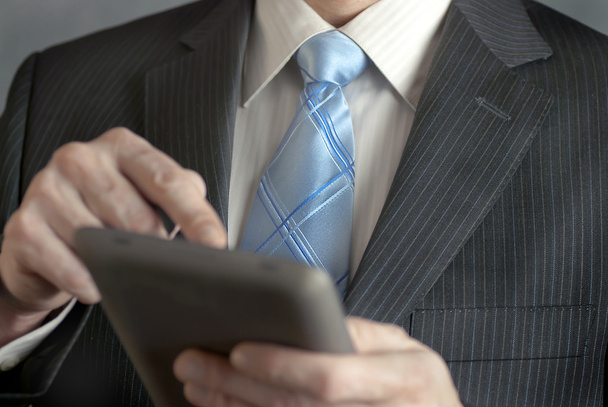 Businessman Uses Tablet - Photo, Image