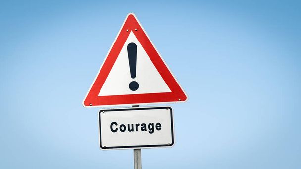 Street Sign to Courage - Photo, Image