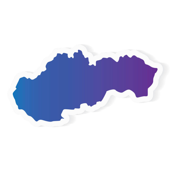 gradiente Eslováquia map- ilustração vetorial
 - Vetor, Imagem