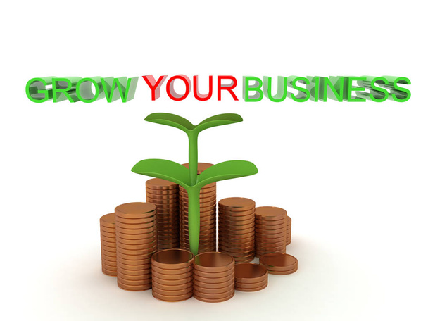 3D Grow your business concept image - Photo, image