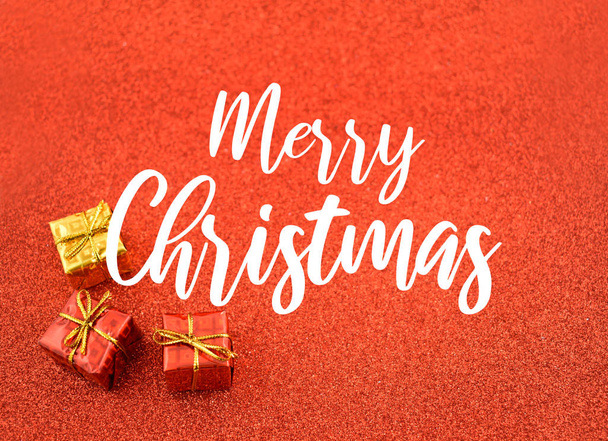 Merry Christmas Sign on a red background images - 写真・画像
