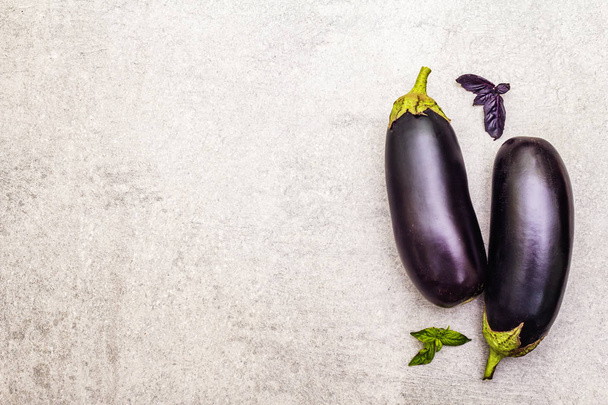 Fresh organic eggplants - Фото, изображение