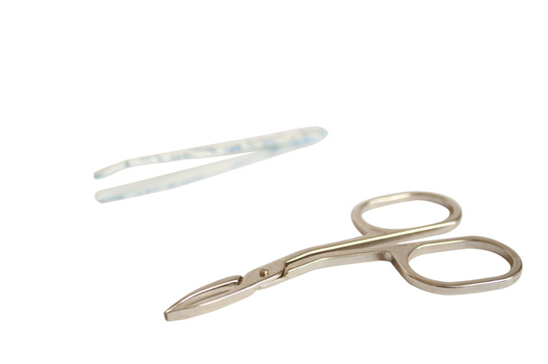 Manicure scissors and tweezers - Photo, Image