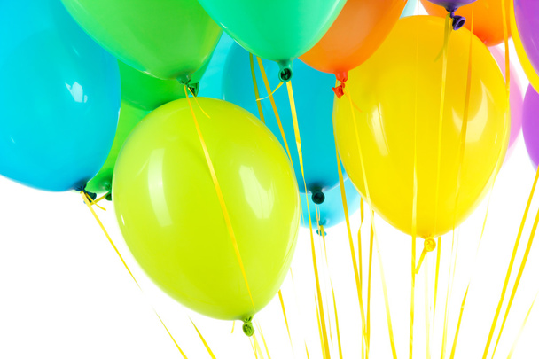 Colorful balloons isolated on white - Foto, Imagem