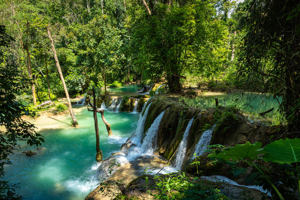 Tad Sae Waterfall in Luang prabang province, Laos. - Photo, Image