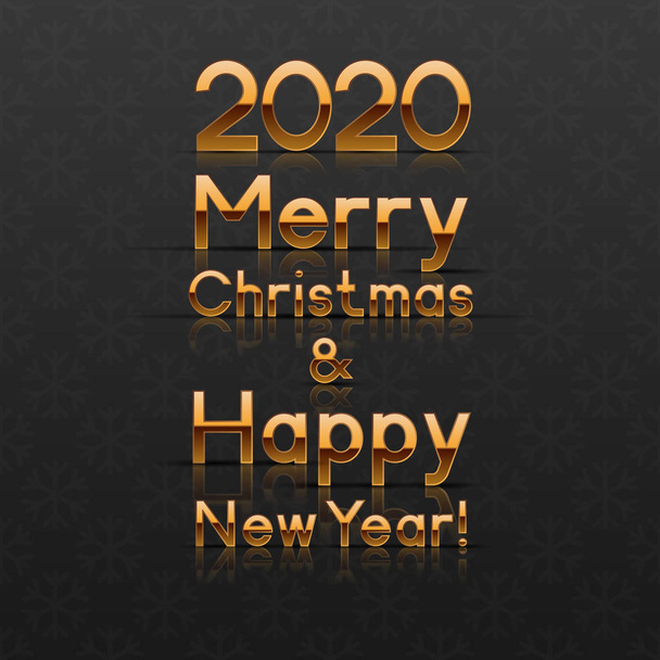 2020クリスマスと新年の挨拶カード - ベクター画像