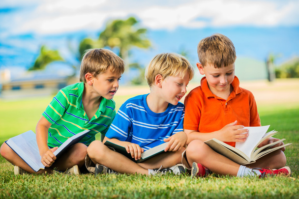 Group of Boys Reading - Fotografie, Obrázek