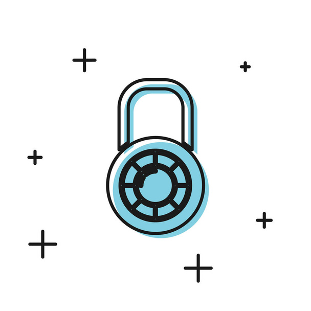 Black Safe combinazione icona ruota di blocco isolato su sfondo bianco. Lucchetto a combinazione. Sicurezza, protezione, protezione, password, privacy. Illustrazione vettoriale
 - Vettoriali, immagini