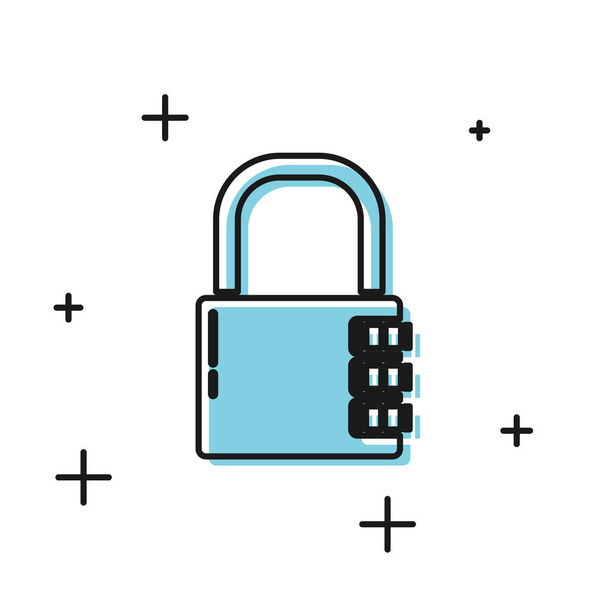 Black Safe icona del lucchetto a combinazione isolato su sfondo bianco. Lucchetto a combinazione. Sicurezza, protezione, protezione, password, privacy. Illustrazione vettoriale
 - Vettoriali, immagini