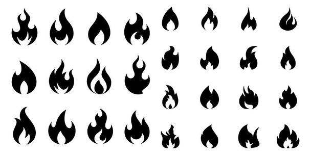 vettoriale fuoco fiamma icona set simbolo di fuoco su sfondo bianco
 - Vettoriali, immagini