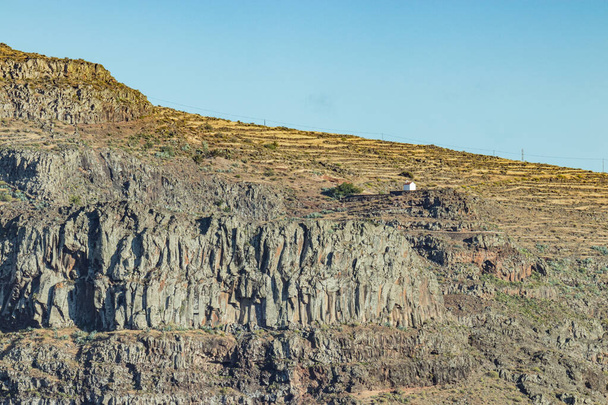 Vue aérienne de la Valle Gran Rey, également connue sous le nom de vallée du grand roi, dans l'île de La Gomera. Est devenu une destination de vacances populaire sur les îles Canaries, Espagne - Photo, image