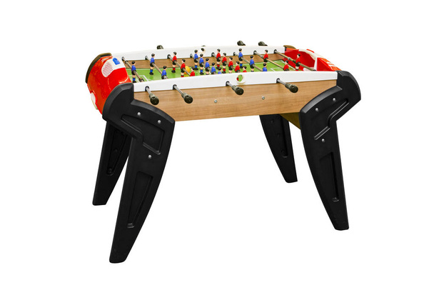 Table football isolated on white. Soccer table isolated. Football table on a white background - Photo, Image