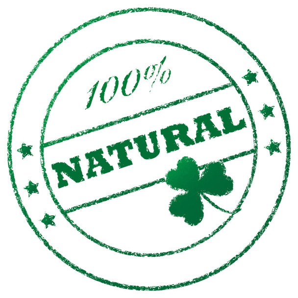 Stamp "100% natural" - Photo, Image