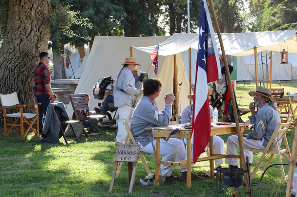 Civil War Reenactment Fresno California - Foto, Imagem