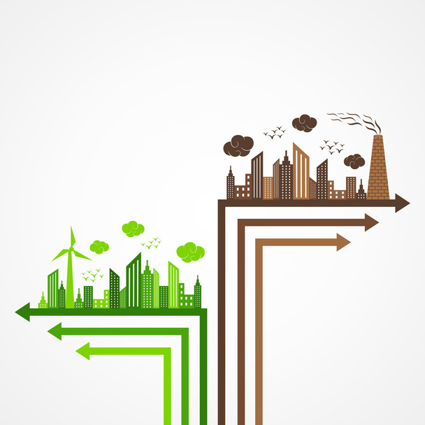 Ecology and pollution concept - Vector, Imagen