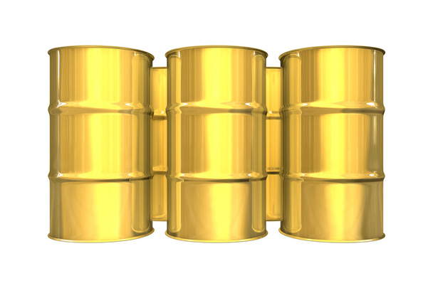 Золоті нафтові бочки 3d
 - Фото, зображення