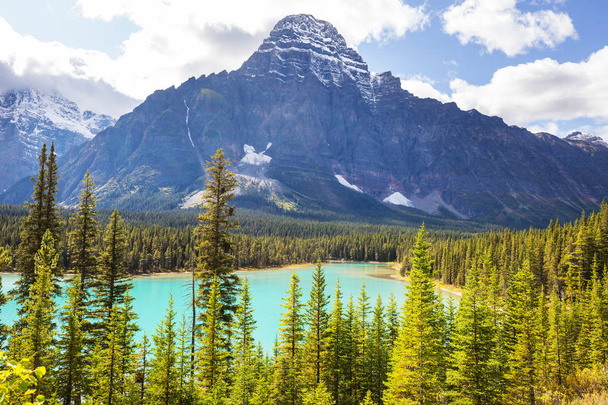 Pintoresca vista de la montaña en las Montañas Rocosas canadienses en temporada de verano - Foto, imagen