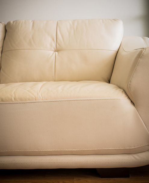 white sofa near glass partition - Photo, Image