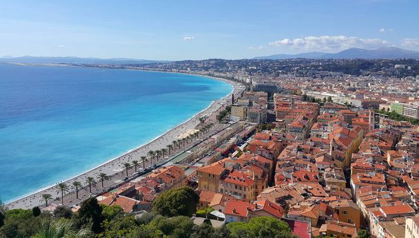 Panorama van Nice stad, Cote d 'Azur, Frankrijk - Foto, afbeelding