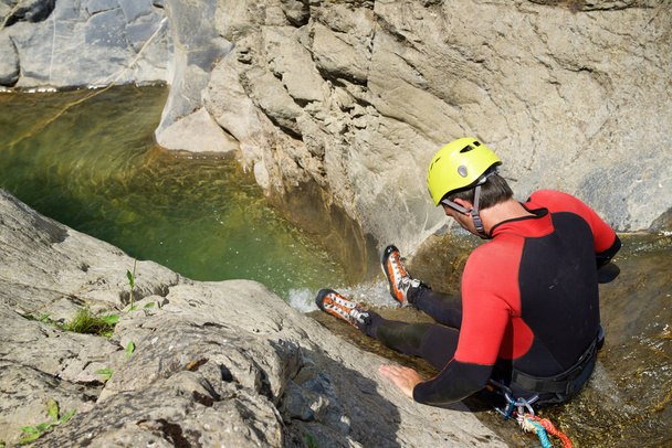 Canyoning in Pyrenees. - Photo, Image