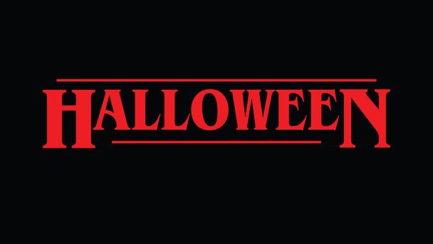 Halloween red message on black. Eighties style lettering - Photo, Image