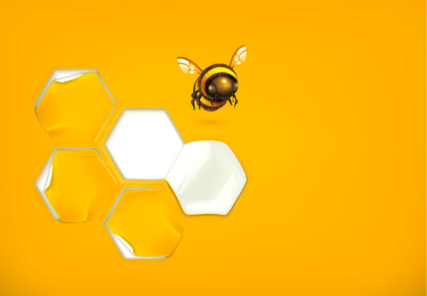 Honeycomb background vector - Вектор, зображення