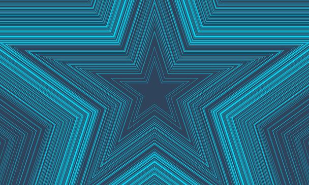 Abstract blue background with lines and stars. Vector illustration - Vetor, Imagem