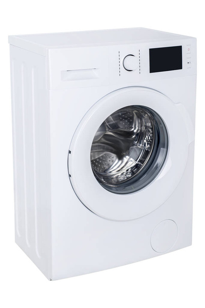 Máquina de lavar roupa isolada sobre um fundo branco - Foto, Imagem