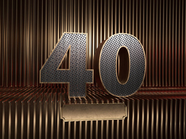 numéro 40 avec petits trous
 - Photo, image